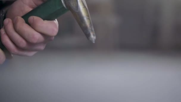 Stone Sculpting Hammer — Stock Video
