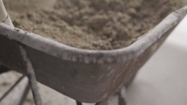 Taking Sand Wheelbarrow — Stock Video