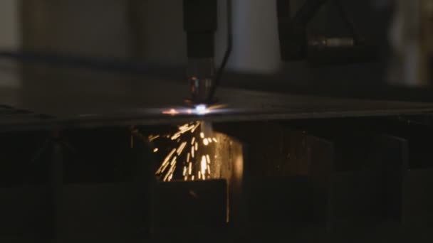 Una Máquina Corte Por Plasma — Vídeo de stock