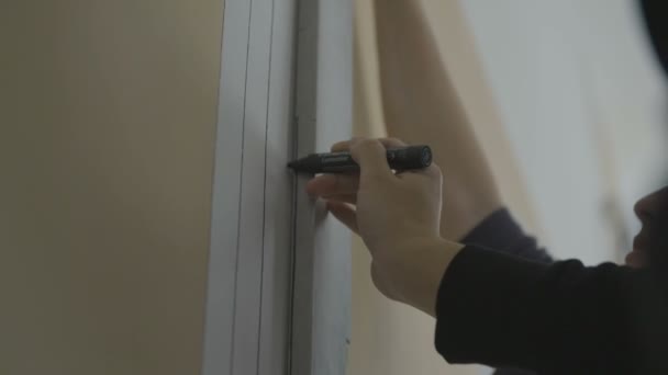 壁に塗る用直線を描画 — ストック動画