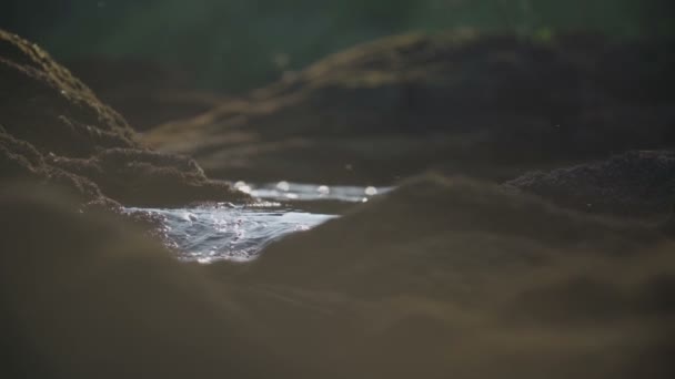 Невеликий Повільний Потік Води — стокове відео