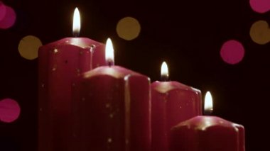 Noel - yeni yıl mumlar yanan