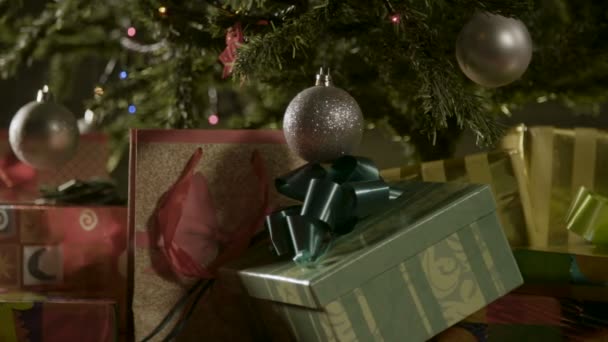 Christmas Gifts Dolly Shot — Stock Video