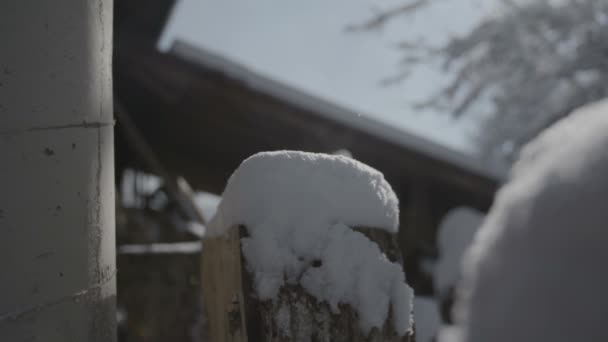 Dampf Steigt Aus Dem Schnee — Stockvideo