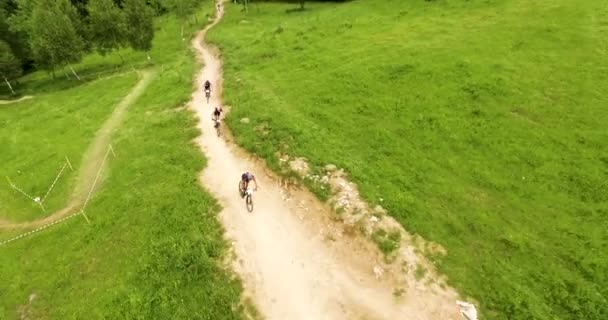 Enduro Cuesta Abajo Competencia Bicicleta Montaña — Vídeo de stock