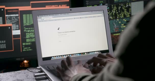 Nessuna Connessione Internet Browser Del Computer — Video Stock