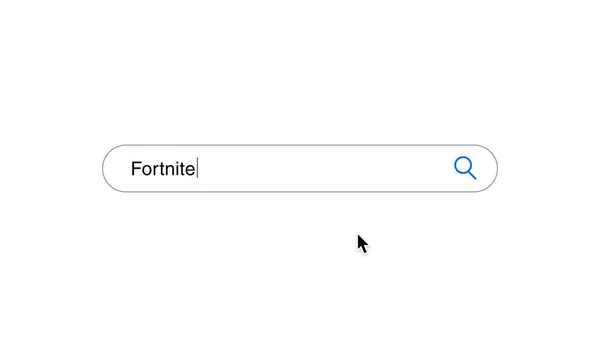 Someone Typed Fortnite Browser — Stock Photo, Image
