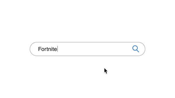 Seseorang Mengetik Fortnite Peramban — Stok Foto