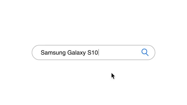 birisi Galaxy S10 tarayıcıya yazılmış