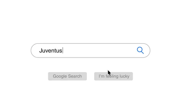 Iemand Juventus Browser Getypt — Stockfoto