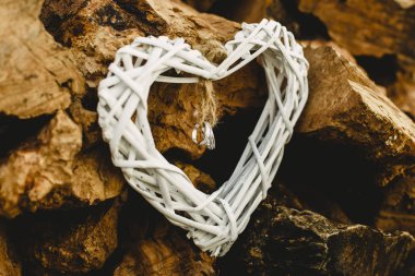 Altın ve gümüş alyans tek