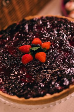 Çikolata tatlılar ve baubles ile dolu bir düğünde