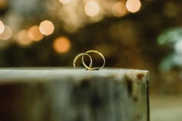 Elegáns Esküvői Gyűrű Pár — Stock Fotó