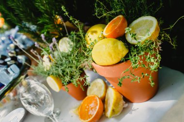 Meze Akdeniz düğün, tek lokma atıştırmak