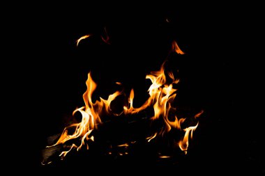 Kırmızı ve sarı Barbekü yangında alevler.