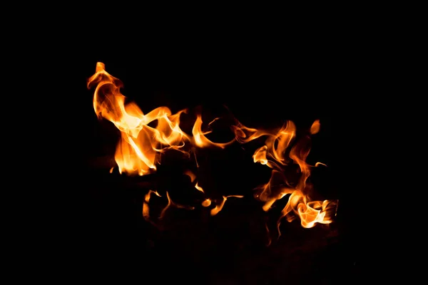 红色和黄色烧烤的火焰 — 图库照片