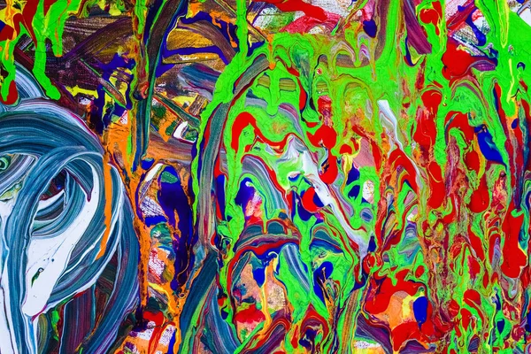 Abstract Schilderij Met Geel Rood Blauw — Stockfoto
