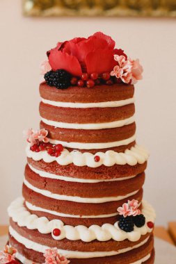 Lezzetli gerçek düğün pastası