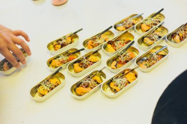 Meze Akdeniz düğün, tek lokma atıştırmak