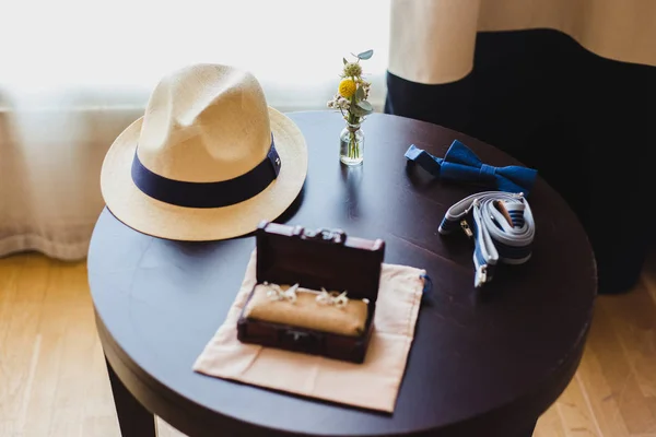 Hatt Och Andra Tillbehör Till Kläder För Män — Stockfoto