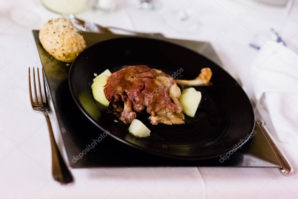 Main dish during an event or wedding