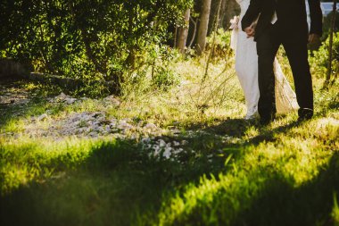 Yeni evli çift onların düğün sonra.