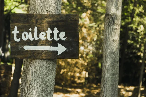Direction Sign Toilette — Stock Photo, Image