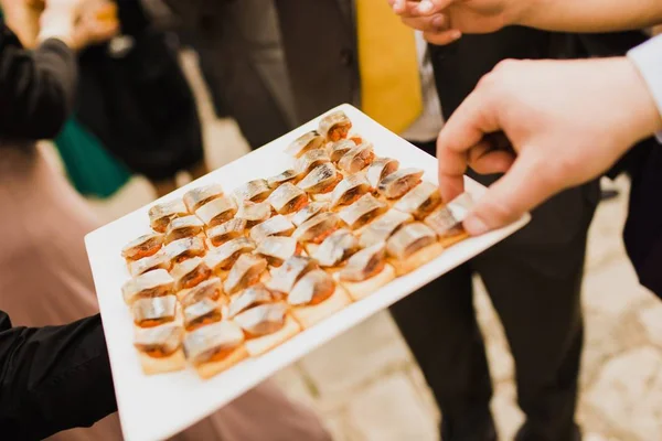 Appetizers Mediterranean Wedding Single Bite Snack — Stock Photo, Image