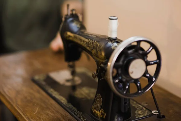 Валенсія Іспанія Серпня 2018 Старої Автоматичного Педаль Швейної Машини — стокове фото