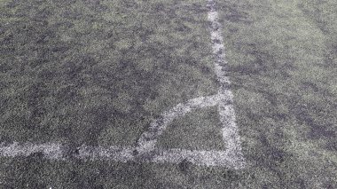 Yeşil arka plan futbol sahası satırlarında