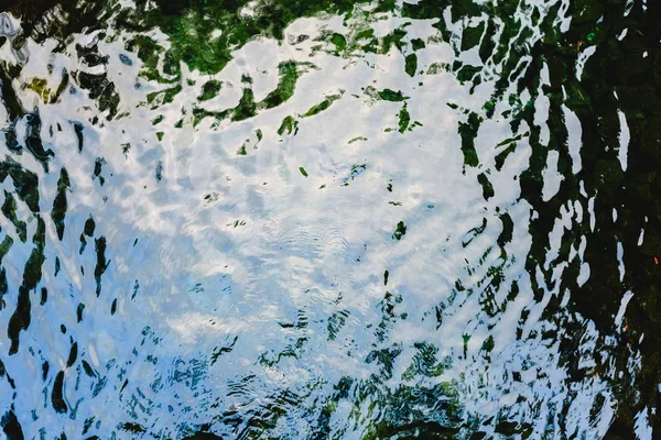 Διαφανή Νερό Ρεύμα Και Μια Λίμνη Μέσα Στο Καταπράσινο Δάσος — Φωτογραφία Αρχείου