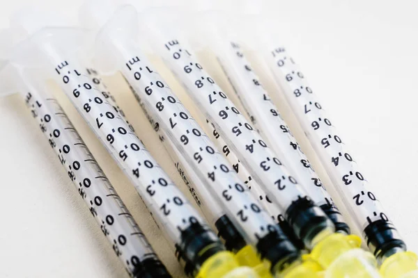 Seringas Finas Para Uso Medicina — Fotografia de Stock