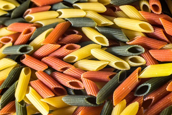 Macaroni tricolor with organic pasta integral