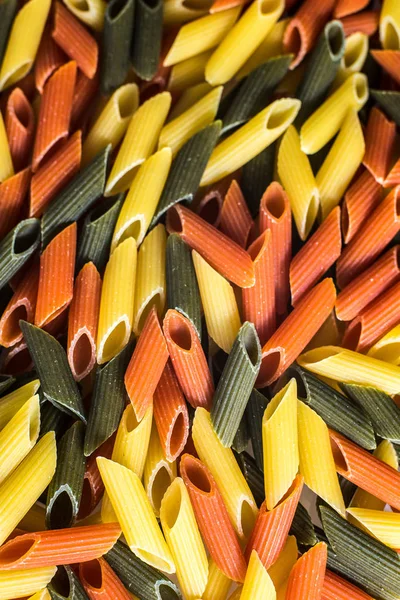 Macaroni tricolor with organic pasta integral