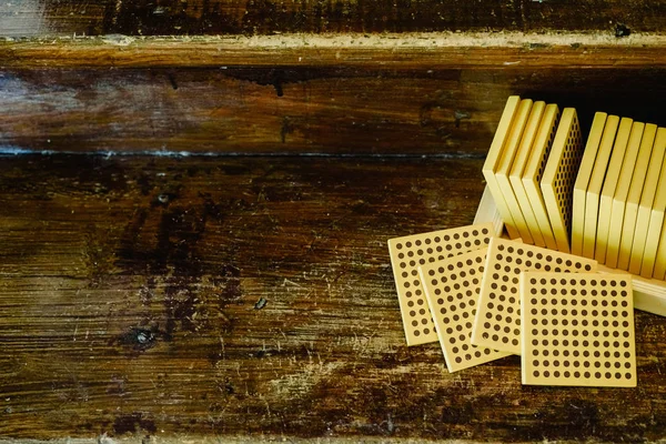 Aprendendo Montessori Cubo Madeira 1000 — Fotografia de Stock