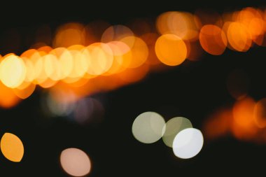 bokeh ışık arka plan bulanık, renkli gece ışık siyah arka plan ile defocused.
