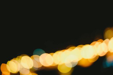bokeh ışık arka plan bulanık, renkli gece ışık siyah arka plan ile defocused.