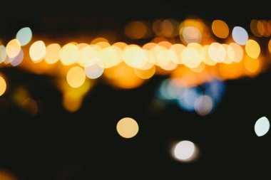 bokeh ışık arka plan bulanık, renkli gece ışık siyah arka plan ile defocused.