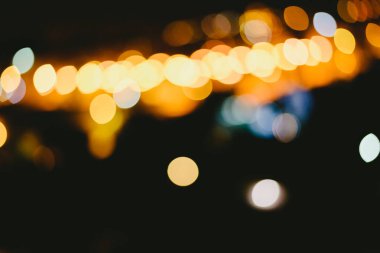 bokeh ışık arka plan bulanık, renkli gece ışık siyah arka plan ile defocused.