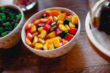 Vintage Bar şeker donuts ve şeker bir sürü ile