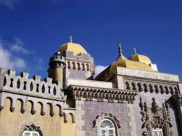 Sintra Portugal Agosto 2018 Detalles Del Colorido Castillo Sintra — Foto de Stock