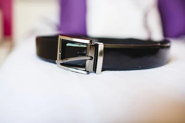 Ceinture Homme Affaires Élégante Noire — Photo