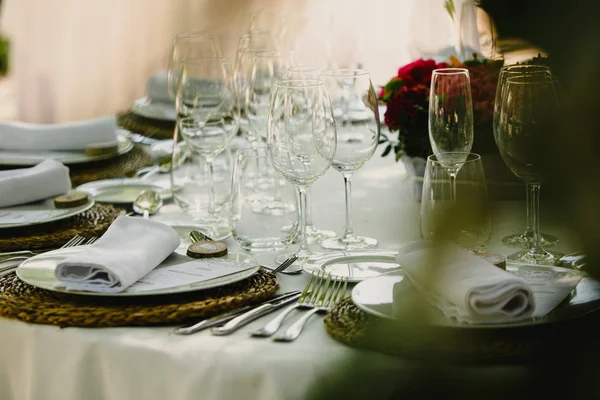 Belles Pièces Maîtresses Avec Décoration Vintage Pour Les Mariages — Photo