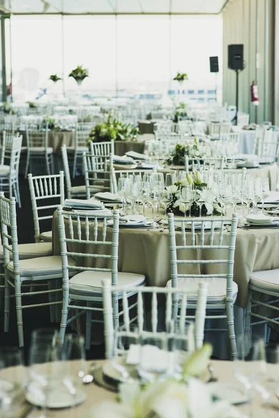 Hermosos Centros Mesa Con Decoración Vintage Para Bodas — Foto de Stock