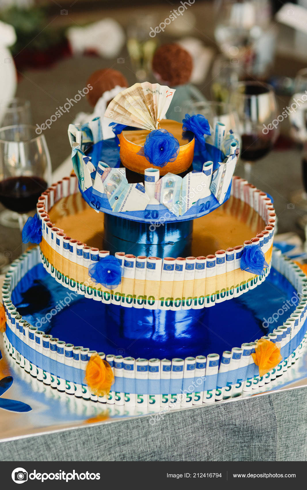 Cake Made Money Euro Bills Gift Stock Photo C Joaquincorbalan - cake made money euro bills gift stock image