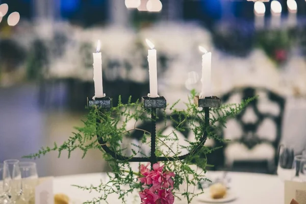 Beautiful Centerpieces Vintage Decoration Weddings — Stock Photo, Image