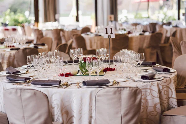 Belles Pièces Maîtresses Avec Décoration Vintage Pour Les Mariages — Photo