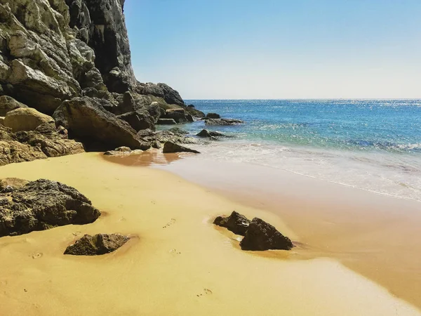 Playa Rocosa Solitaria Cerca Del Océano Costa Portugal — Foto de Stock