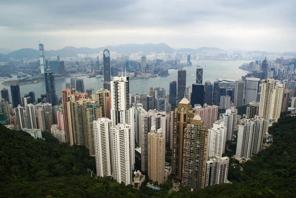 Hong Kong September 2018 View Skyscrapers Hong Kong Bay — Stock Photo, Image