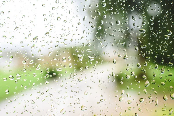 Gotas Lluvia Día Otoño Vaso — Foto de Stock